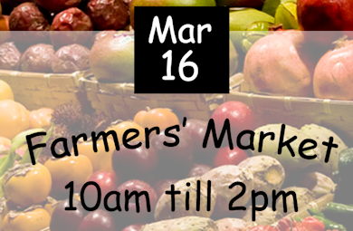 16th March 2024 10.00 – 2.00pm Farmers’ Market